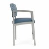 Lesro Lenox Steel Hip Chair Metal Frame, Silver, RS Rain Song Back, MD Titan Seat LS1161